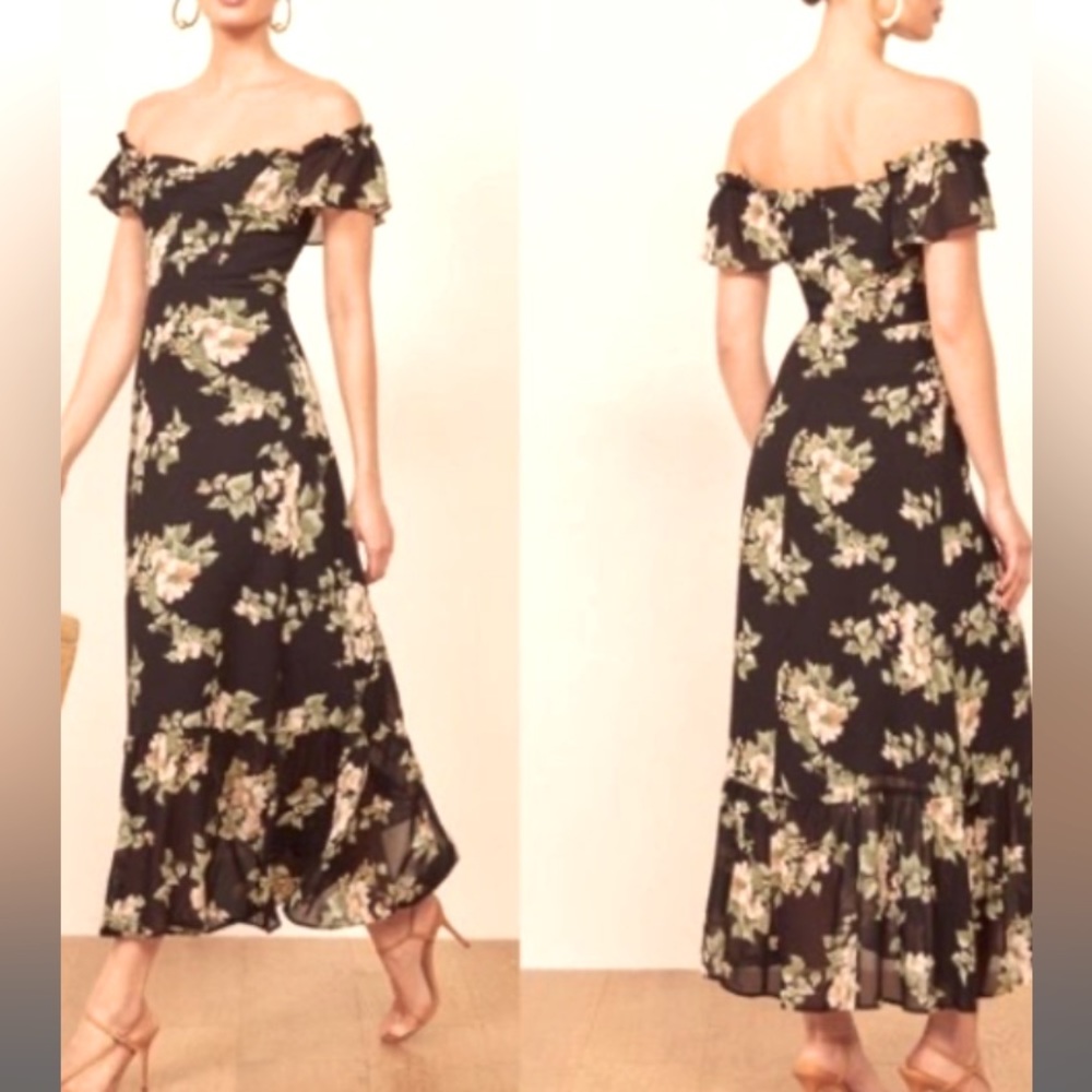 Reformation butterfly dress in Arielle